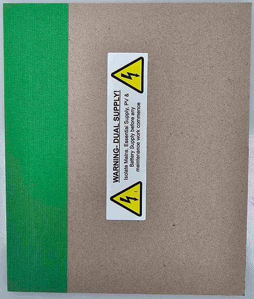 Sticker Book - Dual Supply Warning 10P